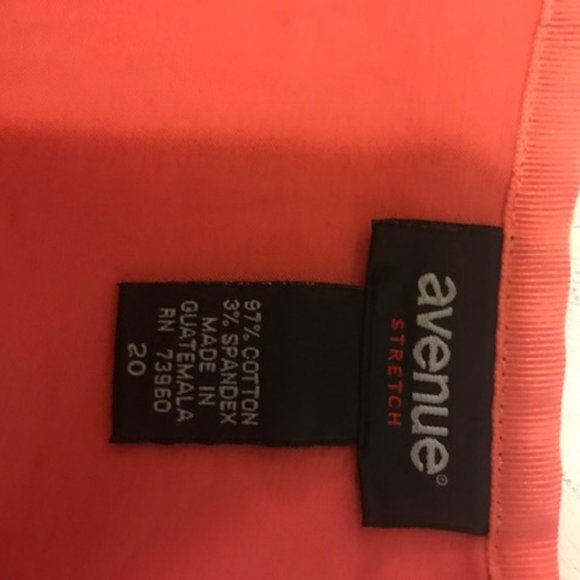 Avenue Stretch coral 6 gore circle skirt Size 20 - Picture 3 of 5